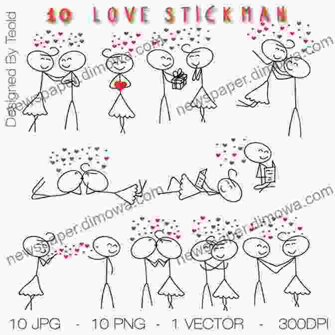 A Whimsical And Expressive Stick Figure Artwork Featuring A Couple In An Embrace Stick Figures From Rockport Jennifer M Lane