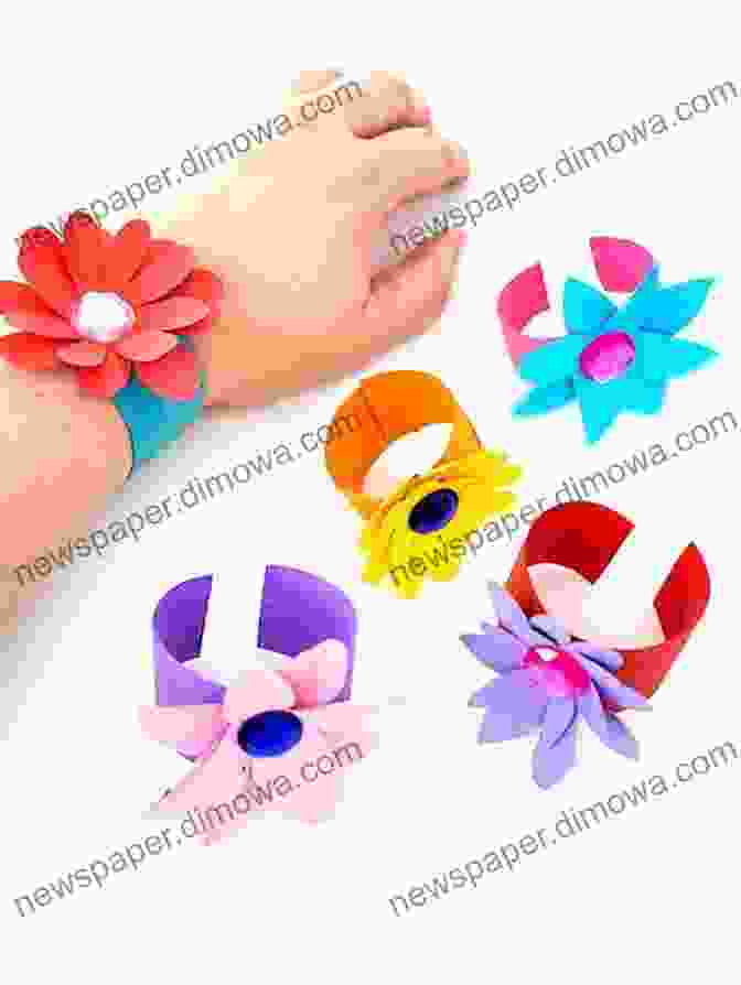 A Whimsical Bracelet With Paper Flowers Blooming In Vibrant Hues Adorable Accessories: Paper Creations To Wear