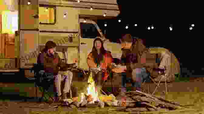 RVers Gathered Around A Campfire, Laughing And Sharing Stories How NOT To RV The Rver S Guide To RVing In The Absurd