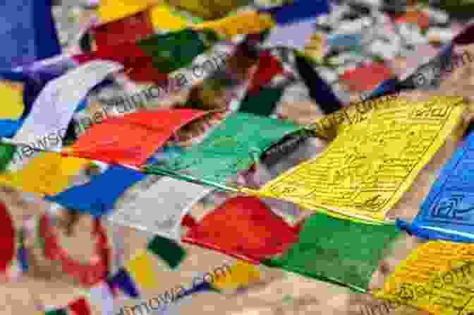 Tibetan Monks Unfurl Vibrant Prayer Flags, Sending Their Prayers And Aspirations Into The Wind Swept Himalayas Off To Tibet Margaret Watkins